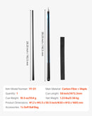 VEVOR viengabala break/jump biljarda kija 1473,2 mm, 554 g smaga kija ar oglekļa šķiedras kātu un kļavas roktura daļu, jaudīgiem sitieniem un lēciena sitieniem, piemērota pieaugušajiem mājai un birojam