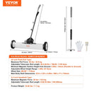 VEVOR magnētiskais savācējs ar riteņiem 610 mm, 22,7 kg celtspēja, ar teleskopisku magnētisko pacēlāju naglu un skrūvju savākšanai darbnīcā, garāžā un pagalmā