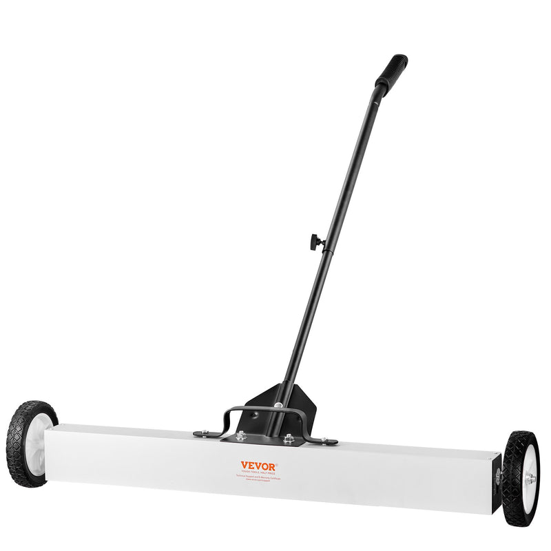 VEVOR magnētiskais savācējs ar riteņiem 914 mm, 25 kg celtspēja, ar teleskopisku magnētisko pacēlāju naglu un skrūvju savākšanai darbnīcā, garāžā un pagalmā