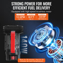 VEVOR degvielas pārsūknēšanas sūknis 12 V DC, 38 L/min, 186 W, portatīvs dīzeļdegvielas sūknis ar automātisku izslēgšanās pistoli, ar ieplūdes un izplūdes šļūteni dīzelim, petrolejai un transformatoru eļļai
