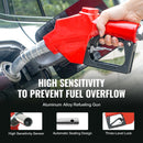 VEVOR degvielas šļūtenes spole 25,4 mm × 10,06 m ar automātisku degvielas pistoli, izvelkama dīzeļdegvielas šļūtene no NBR gumijas, oglekļa tērauda konstrukcija, darba spiediens 20,68 bar, piemērota lidaparātiem, kuģiem, transportlīdzekļiem un cisternām