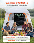 VEVOR SUV telts 6 personām 3,05 × 2,74 m, 3 sezonu bagāžnieka telts ar ventilējamām durvīm un sieta logiem, PU2000 mm ūdensizturība, divējāda lietošana, piemērota kempingam un pārgājieniem - ZEMLETES.LV
