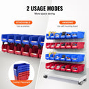 VEVOR plastmasas uzglabāšanas kastes 279 x 127 x 127 mm, piekarināmas un sakraujamas organizēšanas kastes, smagās klases uzglabāšanas konteineri skapim, virtuvei, birojam vai pieliekamajam, 12 gab., zila/sarkana - ZEMLETES.LV