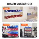 VEVOR plastmasas uzglabāšanas kastes 279 x 127 x 127 mm, piekarināmas un sakraujamas organizēšanas kastes, smagās klases uzglabāšanas konteineri skapim, virtuvei, birojam vai pieliekamajam, 12 gab., zila/sarkana - ZEMLETES.LV