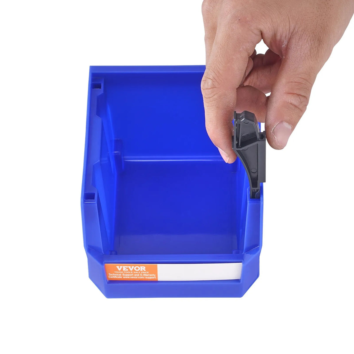 VEVOR plastmasas uzglabāšanas kastes 127 x 102 x 76 mm, piekarināmas un sakraujamas organizēšanas kastes, smagās klases uzglabāšanas konteineri skapim, virtuvei, birojam vai pieliekamajam, 24 gab., zila/sarkana - ZEMLETES.LV