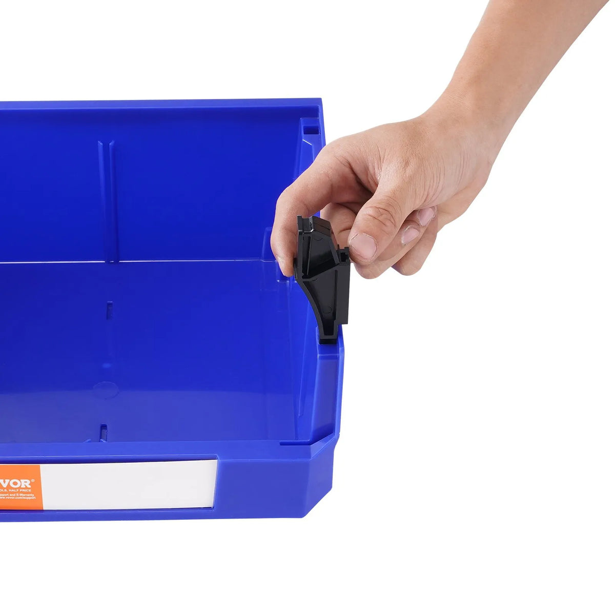 VEVOR plastmasas uzglabāšanas kastes 279 x 279 x 127 mm, piekarināmas un sakraujamas organizēšanas kastes skapim, virtuvei, birojam vai pieliekamajam, 6 gab., zila/sarkana - ZEMLETES.LV