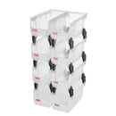 VEVOR sakraujamas plastmasas uzglabāšanas kastes 276 x 140 x 130 mm, konteineri skapim, garāžai, sīkām detaļām, biroja piederumiem un citiem aksesuāriem, 8 gab., caurspīdīgas - ZEMLETES.LV