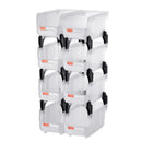 VEVOR sakraujamas plastmasas uzglabāšanas kastes 276 x 140 x 130 mm, konteineri skapim, garāžai, sīkām detaļām, biroja piederumiem un citiem aksesuāriem, 8 gab., caurspīdīgas - ZEMLETES.LV