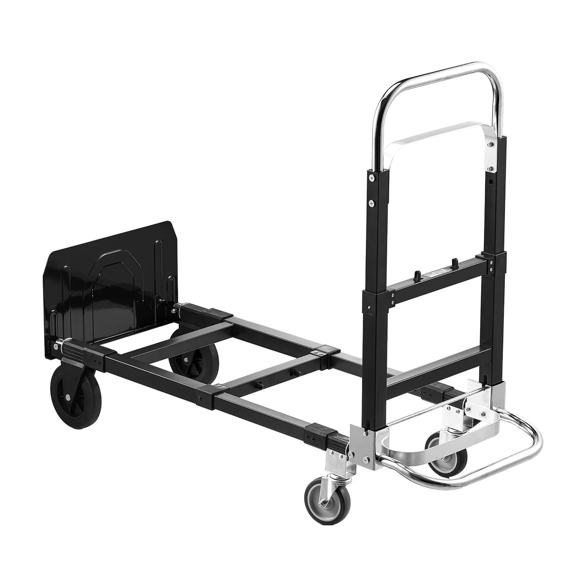 VEVOR 2 vienā salokāmi rokas ratiņi, kravnesība 226,9 kg, pārveidojami ratiņi ar regulējamu rokturi un riteņiem, pārvietošanai mājās, birojā un noliktavā - ZEMLETES.LV