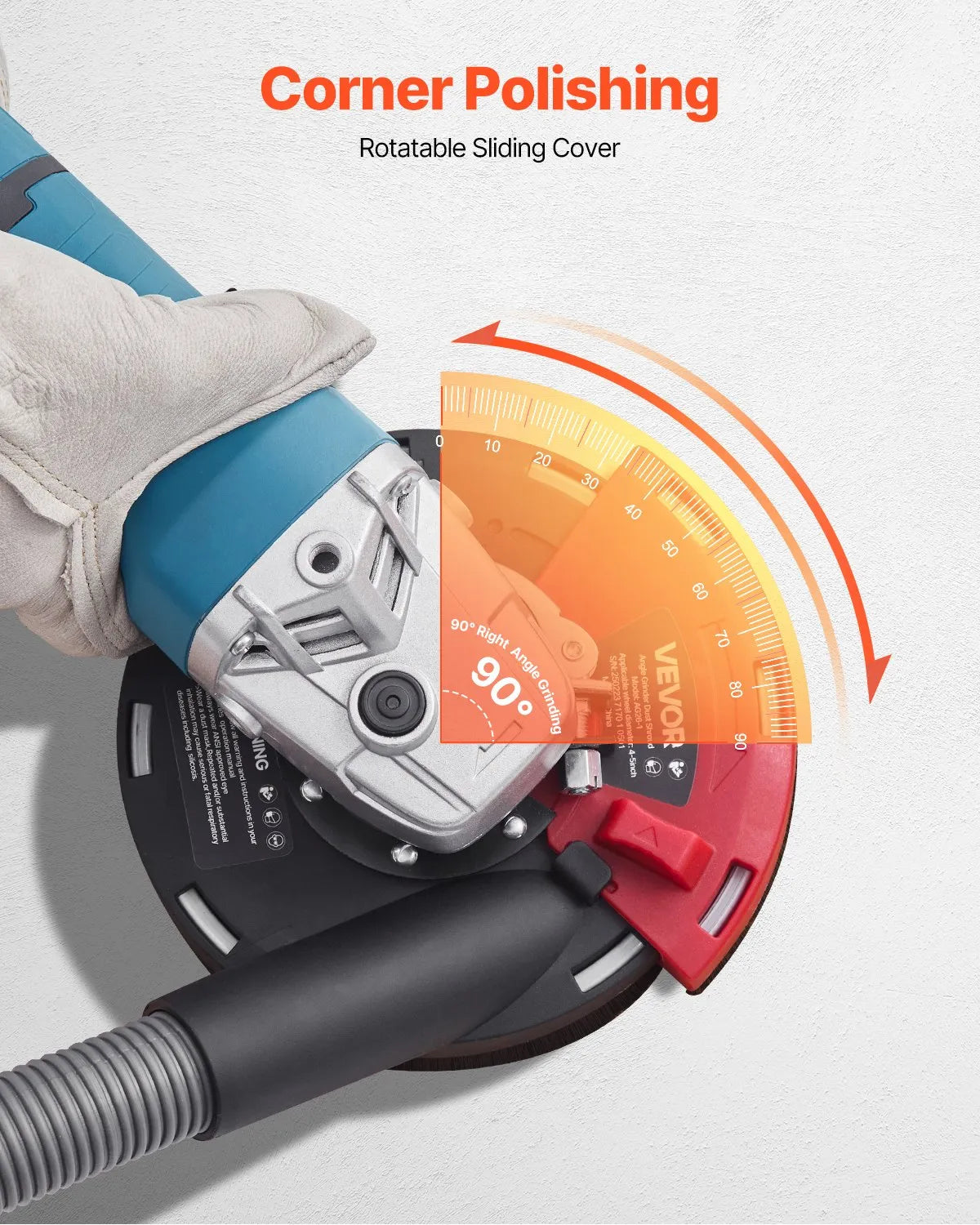 VEVOR Angle Grinder Dust Shroud 100–125 mm with 125 mm Diamond Grinding Wheel