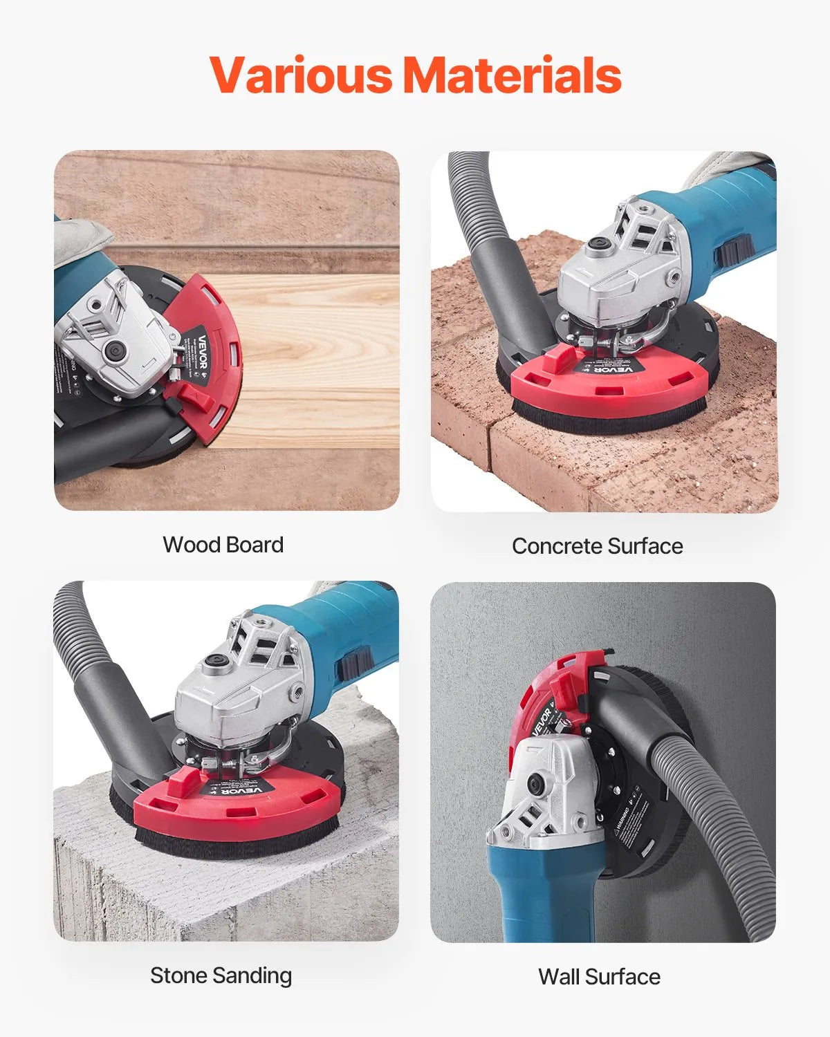 VEVOR Angle Grinder Dust Shroud 100–125 mm with 125 mm Diamond Grinding Wheel