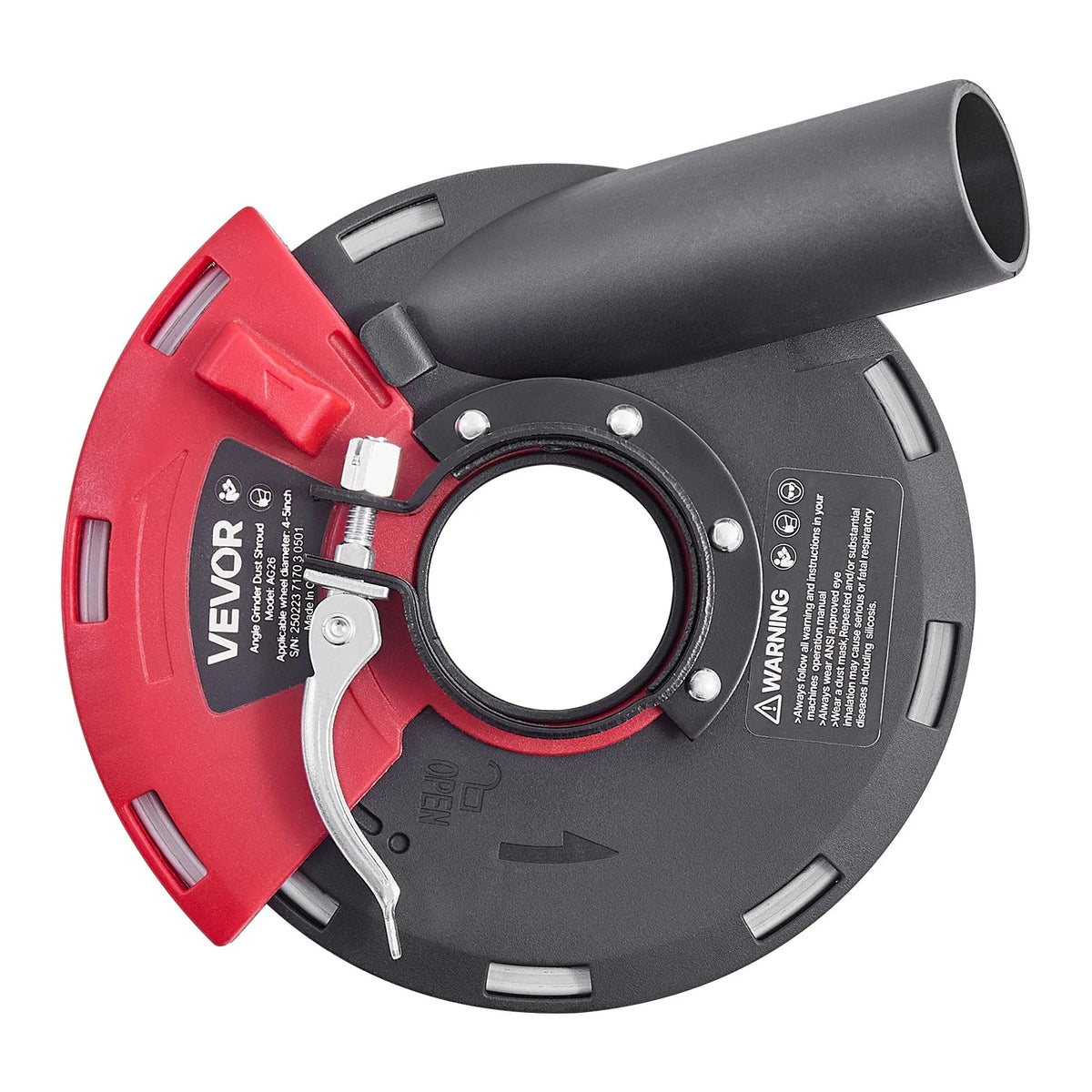 VEVOR Angle Grinder Dust Shroud 100–125 mm with 125 mm Diamond Grinding Wheel