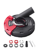 VEVOR slīpēšanas putekļu pārsegs leņķa slīpmašīnai, universāls 10,2–12,7 cm, virsmas slīpmašīnas putekļu pārsegs ar 6 stiprinājuma paplāksnēm, savienojams ar putekļsūcēju, piemērots koka, betona, sienu un akmens slīpēšanai
