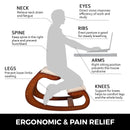 VEVOR ergonomiskais ceļgalu krēsls ar 99,8 kg kravnesību, ceļgalu stājas krēsls ar gurnu spilvenu, ergonomisks krēsls pareizas stājas veicināšanai mājas birojam un darbam pie datora