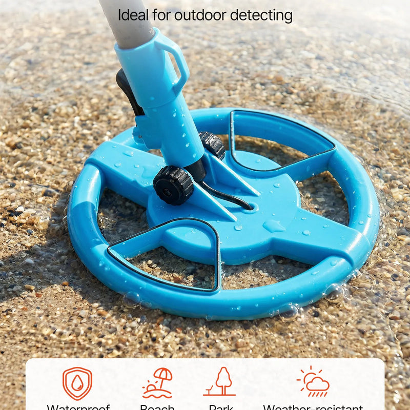 VEVOR metāla detektors ar 101,6 mm displeju, viegls, ar LCD ekrānu un 152,4 mm IP68 ūdensizturīgu meklēšanas spoli, regulējams 650–930 mm, piemērots zelta meklēšanai