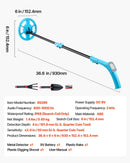 VEVOR metāla detektors ar 101,6 mm displeju, viegls, ar LCD ekrānu un 152,4 mm IP68 ūdensizturīgu meklēšanas spoli, regulējams 650–930 mm, piemērots zelta meklēšanai