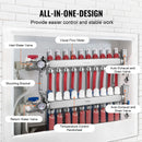 VEVOR 10 zaru starojuma apkures kolektors, 1,27 cm PEX cauruļu grīdas apkures kolektora komplekts