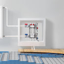 VEVOR 2 atzaru siltās grīdas kolektors 1/2 collu PEX caurulēm, nerūsējošā tērauda kolektors hidrauliskajai apsildei, komplekts ar 1/2 collu adapteriem