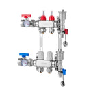 VEVOR 2 atzaru siltās grīdas kolektors 1/2 collu PEX caurulēm, nerūsējošā tērauda kolektors hidrauliskajai apsildei, komplekts ar 1/2 collu adapteriem