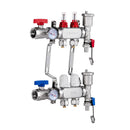 VEVOR 2 atzaru siltās grīdas kolektors 1/2 collu PEX caurulēm, nerūsējošā tērauda kolektors hidrauliskajai apsildei, komplekts ar 1/2 collu adapteriem