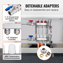 VEVOR 3 zaru starojuma apkures kolektors, 12,7 mm PEX cauruļu kolektors no nerūsējošā tērauda hidrauliskajai grīdas apkurei, PEX kolektora komplekts ar 12,7 mm adapteriem