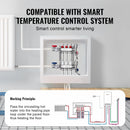 VEVOR 3 zaru starojuma apkures kolektors, 12,7 mm PEX cauruļu kolektors no nerūsējošā tērauda hidrauliskajai grīdas apkurei, PEX kolektora komplekts ar 12,7 mm adapteriem