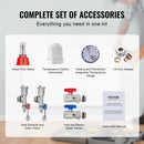 VEVOR 5 zaru starojuma apkures kolektors, 12,7 mm PEX cauruļu kolektors no nerūsējošā tērauda hidrauliskajai grīdas apkurei, PEX kolektora komplekts ar 12,7 mm adapteriem