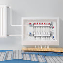 VEVOR 7 zaru starojuma apkures kolektors, 1,27 cm PEX cauruļu grīdas apkures kolektora komplekts