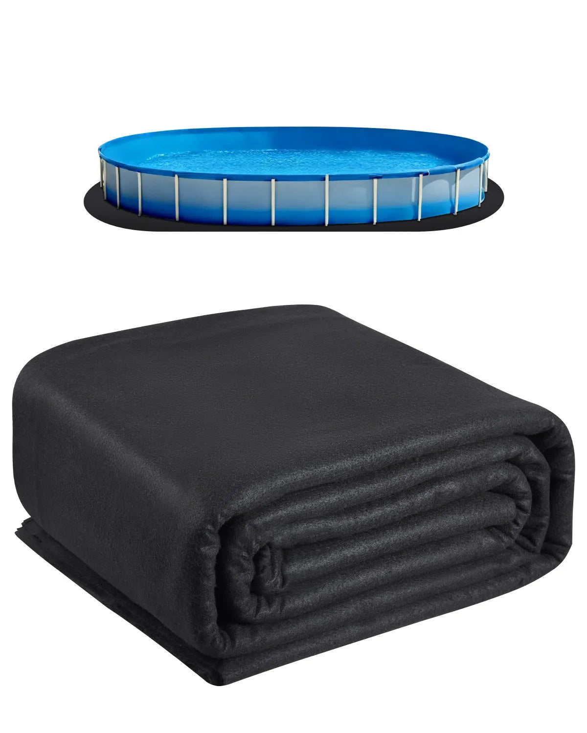 VEVOR Pool Liner Pad for Oval Above Ground Pool 5.5 × 10 m, Extra Thick Pool Pad, Puncture Protection, Recycled Geotextile Material Base, Extends Liner Lifespan