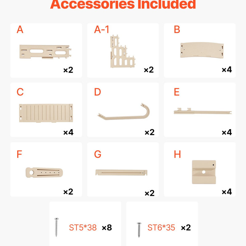VEVOR baseina kāpnes ar 4 pakāpieniem un dubultām margām, smagas slodzes neslīdoši pakāpieni, maksimālā slodze 181 kg, piemērotas 122–137 cm iebūvētiem un virszemes baseiniem ar jebkura veida segumu, taupe krāsa