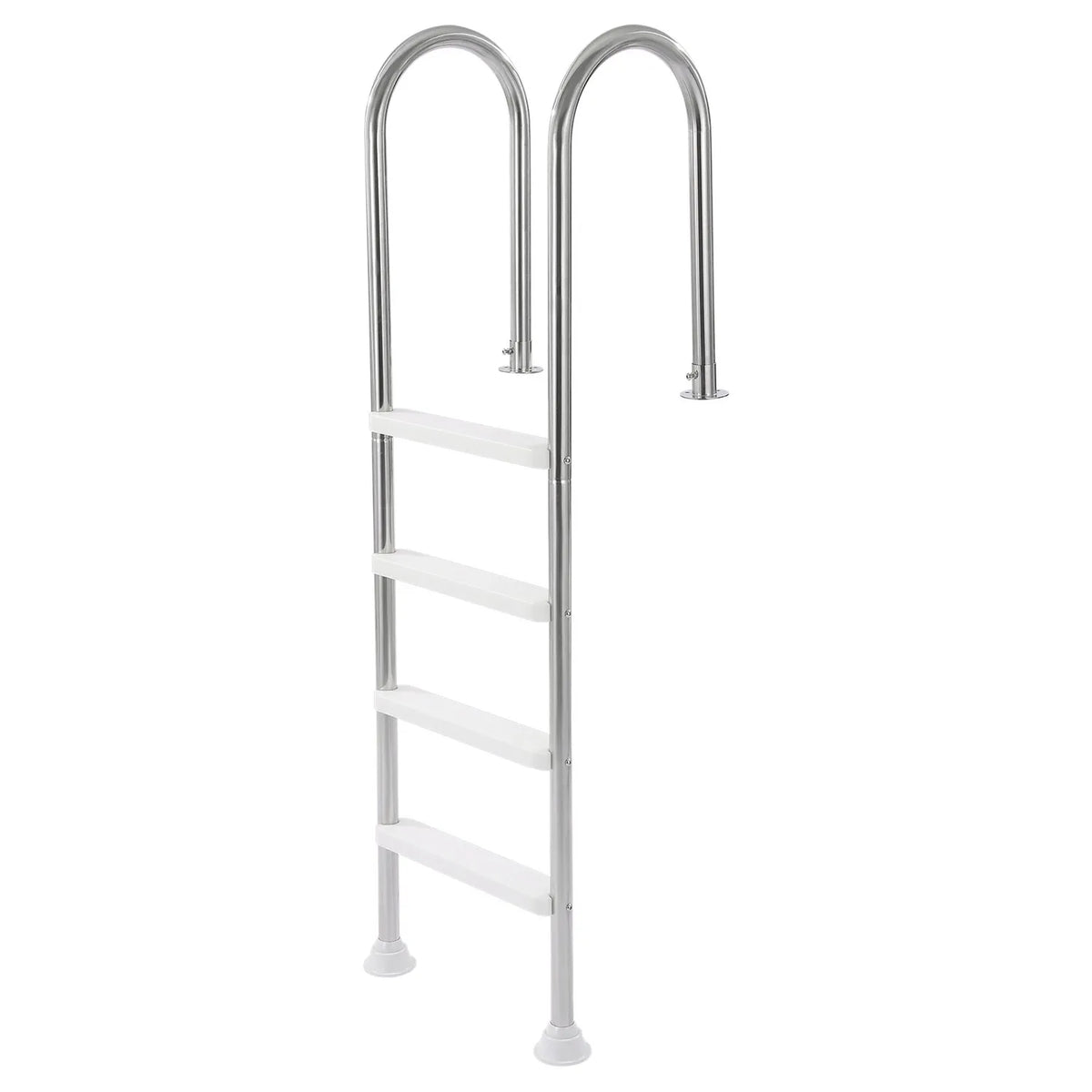 VEVOR Pool Ladder with 4 Steps and Dual Handrails, Non-Slip Reinforced Steps, Stainless Steel Construction, Maximum Load 120 kg, Suitable for 137 cm Deep In-Ground Pools with Removable Deck Pad for Indoor and Outdoor Use