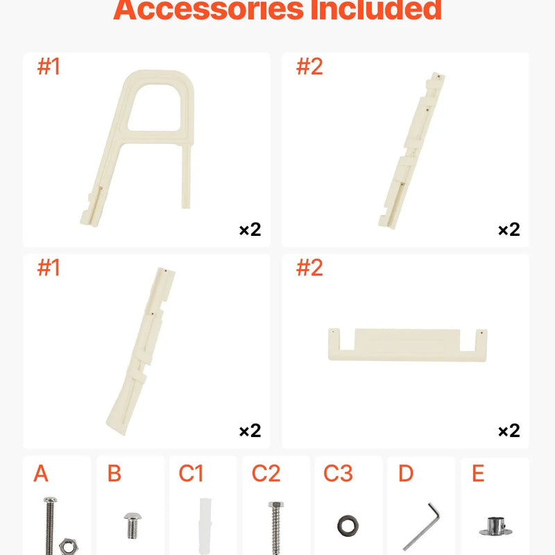 VEVOR baseina kāpnes ar 75° slīpumu, 5 pakāpieni un dubultas margas, pastiprināti neslīdoši pakāpieni, maksimālā slodze 136 kg, piemērotas 122–137 cm dziļiem iebūvētiem un virszemes baseiniem ar jebkura veida klāja segumu lietošanai iekštelpās un ārā
