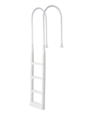 VEVOR baseina kāpnes ar 4 pakāpieniem un dubultām margām, sabiezināti neslīdoši pastiprināti pakāpieni, maksimālā slodze 136 kg, piemērotas 122–137 cm dziļiem iebūvētiem un virszemes baseiniem ar jebkura veida klāja segumu lietošanai iekštelpās un ārā