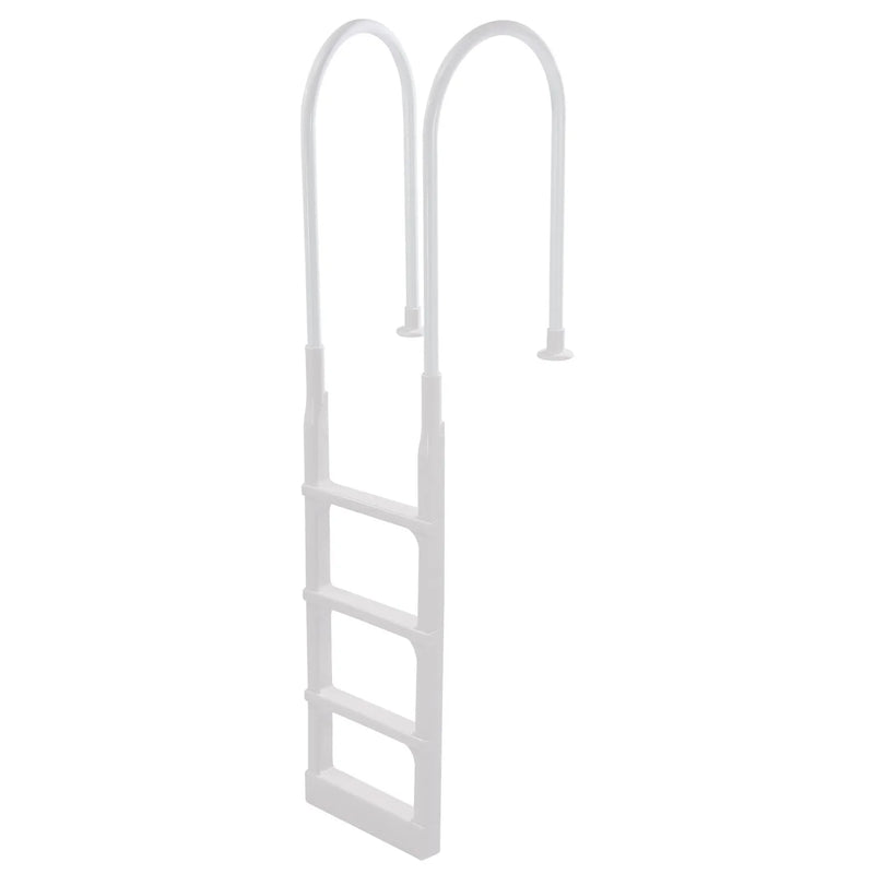 VEVOR baseina kāpnes ar 4 pakāpieniem un dubultām margām, sabiezināti neslīdoši pastiprināti pakāpieni, maksimālā slodze 136 kg, piemērotas 122–137 cm dziļiem iebūvētiem un virszemes baseiniem ar jebkura veida klāja segumu lietošanai iekštelpās un ārā