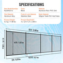 VEVOR baseina žogs 1,2 × 3,7 m, noņemams bērnu drošības žogs iebūvētiem baseiniem, viegli uzstādāms DIY peldbaseina žogs, 340 g/m² Teslin PVC sieta materiāls bērnu un mājdzīvnieku aizsardzībai