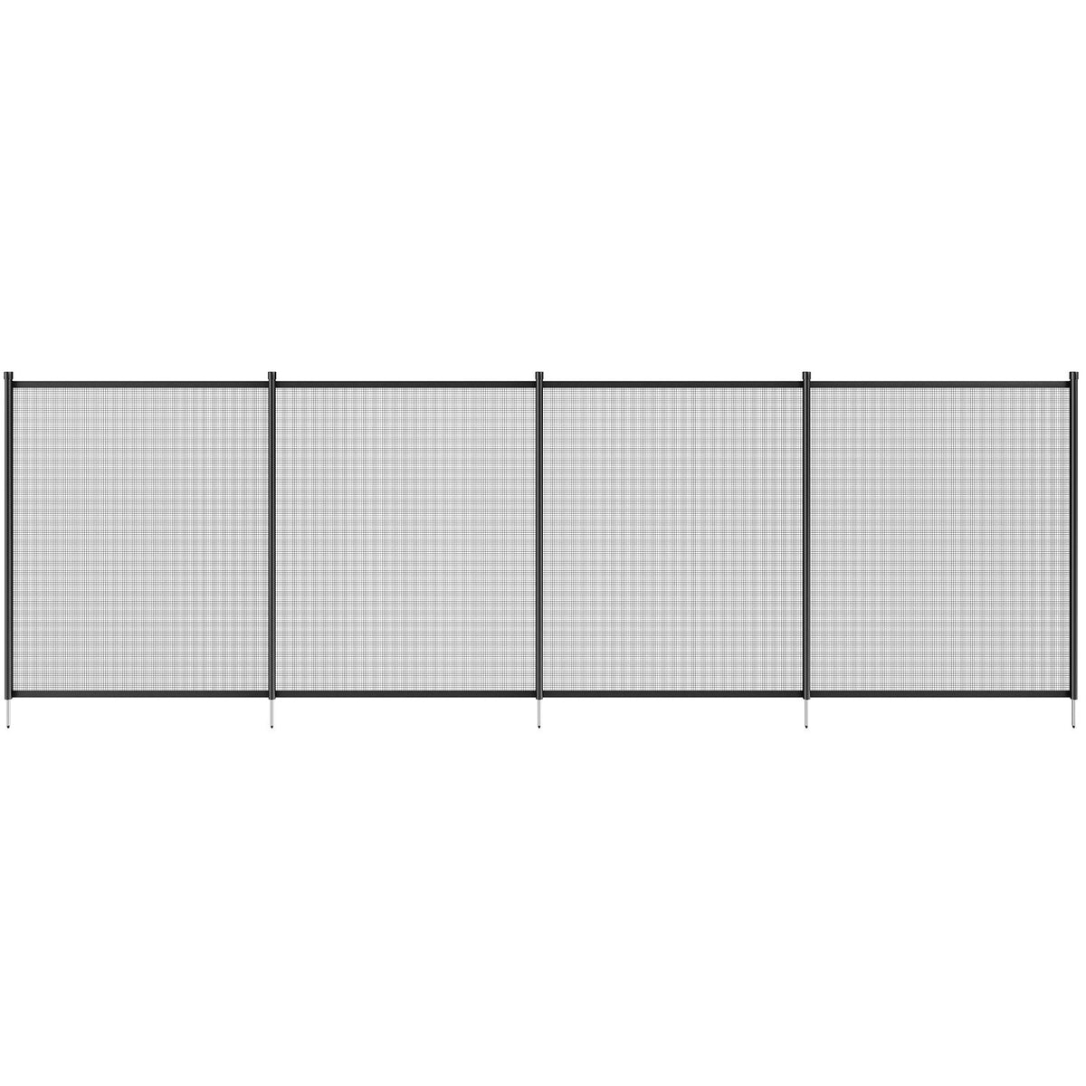 VEVOR Pool Fence 1.2 × 3.7 m, Removable Child Safety Fence for In-Ground Pools, Easy DIY Installation Pool Fence, 340 g/m² Teslin PVC Mesh Material for Child and Pet Protection