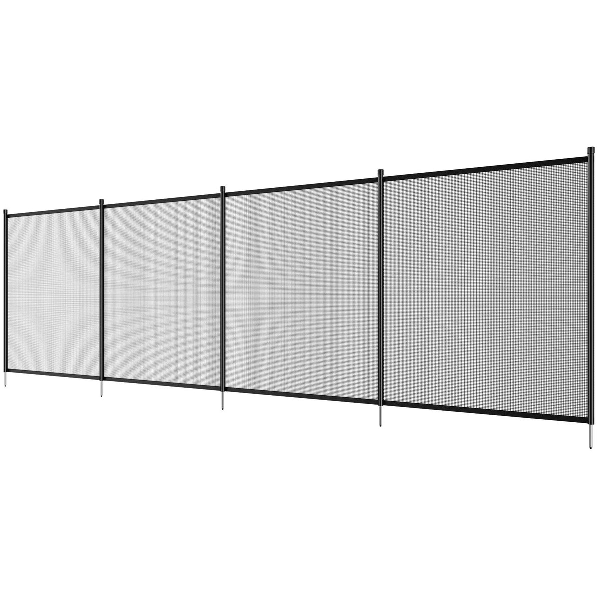 VEVOR Pool Fence 1.2 × 3.7 m, Removable Child Safety Fence for In-Ground Pools, Easy DIY Installation Pool Fence, 340 g/m² Teslin PVC Mesh Material for Child and Pet Protection