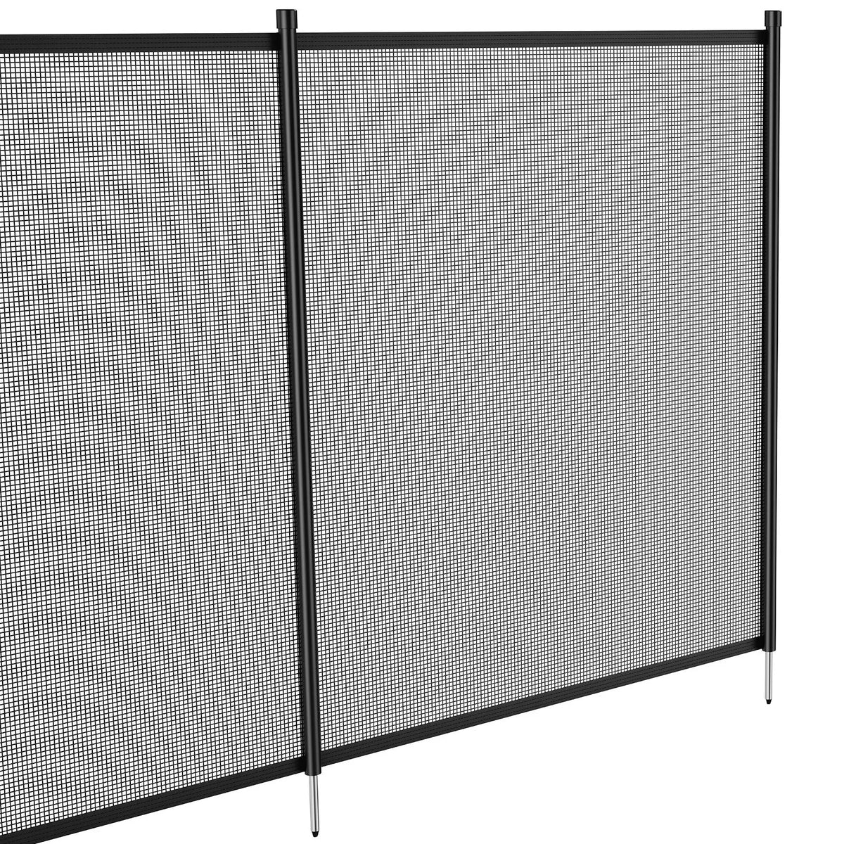 VEVOR Pool Fence 1.2 × 3.7 m, Removable Child Safety Fence for In-Ground Pools, Easy DIY Installation Pool Fence, 340 g/m² Teslin PVC Mesh Material for Child and Pet Protection