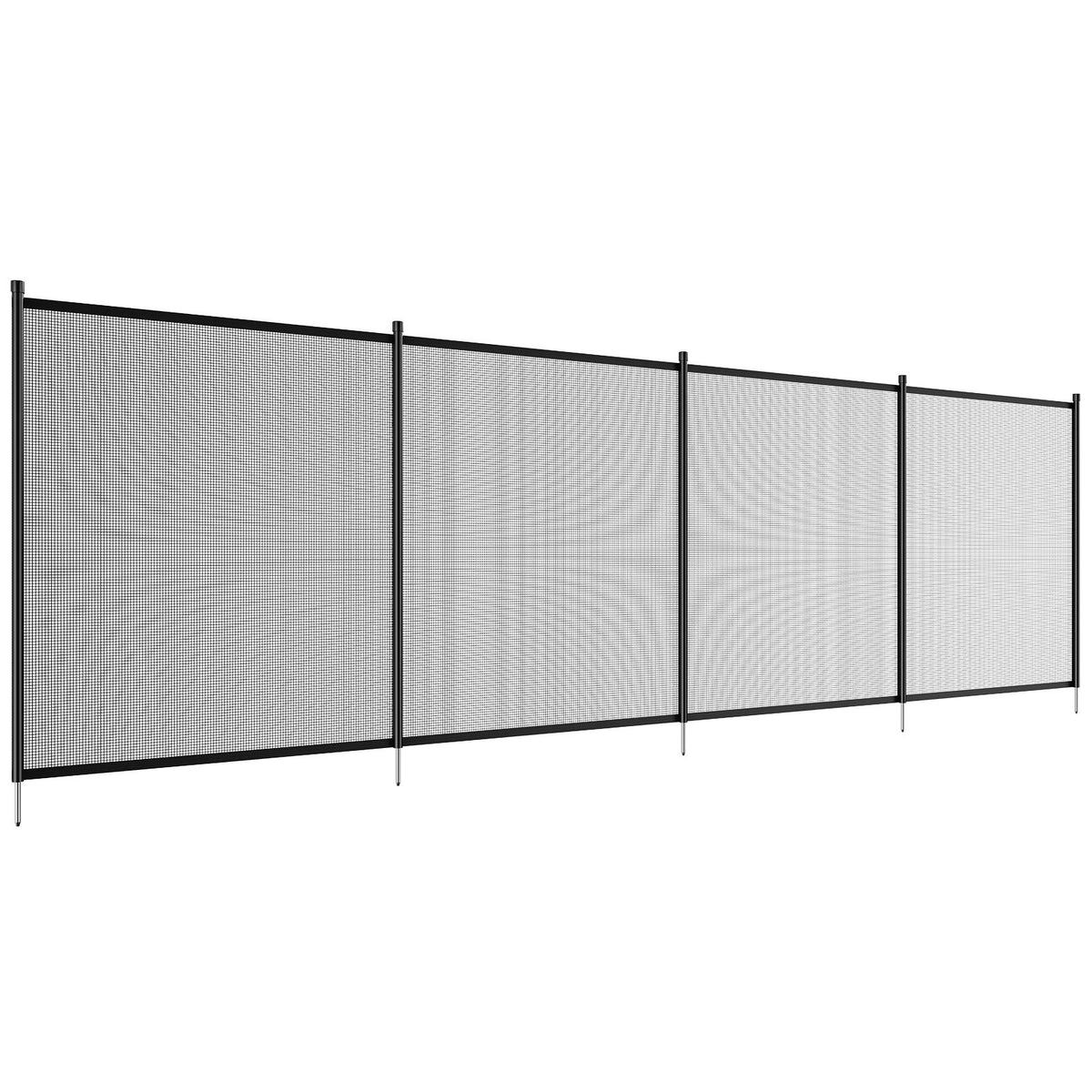 VEVOR Pool Fence 1.2 × 3.7 m, Removable Child Safety Fence for In-Ground Pools, Easy DIY Installation Pool Fence, 340 g/m² Teslin PVC Mesh Material for Child and Pet Protection