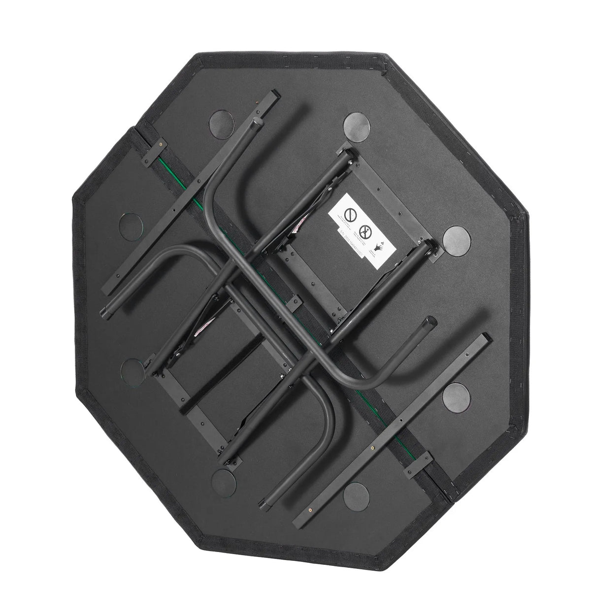 VEVOR salokāms pokera galds 8 spēlētājiem, 1220 mm kazino tipa atpūtas galds ar polsterētām malām un glāžu turētājiem, astoņstūra pārnēsājams spēļu galds ar filca pārklājumu un metāla kājām, piemērots Texas Hold’em un Blackjack spēlei - ZEMLETES.LV