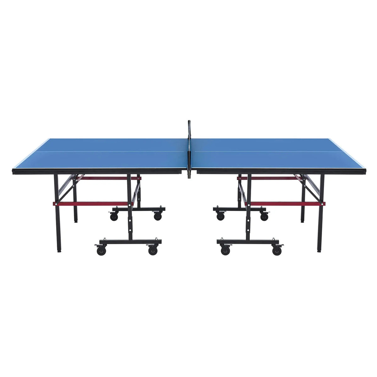 VEVOR Profesionāls galda tenisa galds iekštelpām, salokāms MDF galda tenisa galds ar ātrās fiksācijas tīklu un bloķējamiem riteņiem, 18 mm virsma, ātra montāža 10 minūtēs - ZEMLETES.LV