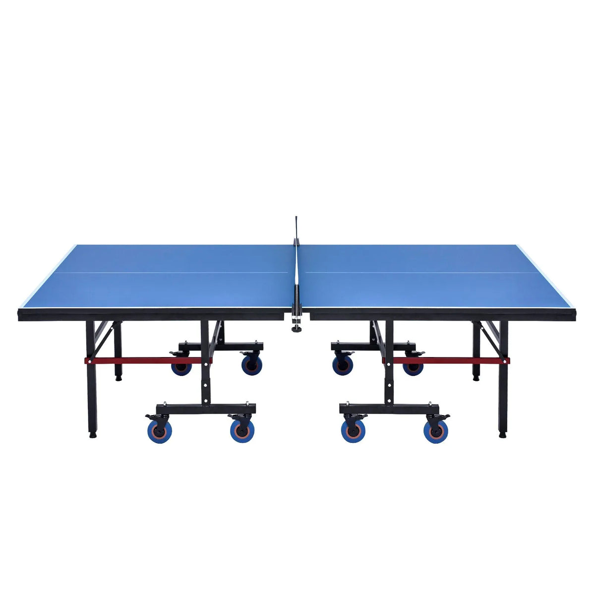 VEVOR Profesionāls galda tenisa galds iekštelpām, salokāms pārnēsājams MDF galda tenisa galds ar ātrās fiksācijas tīklu un bloķējamiem riteņiem, 25 mm virsma, montāža 10 minūtēs - ZEMLETES.LV