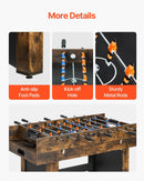 VEVOR 3 vienā kombinētais spēļu galds, 137 cm gaisa hokeja galds ar galda tenisu un galda futbolu, komplektā ripas un stūmēji, ar gaisu darbināms arkādes hokeja galds ģimenes spēļu istabai vai birojam