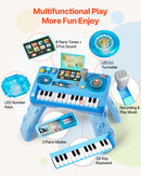 VEVOR Bērnu DJ rotaļu galds 1–3 gadiem ar 133 skaņām, ierakstīšanas funkciju un LED DJ pulti, muzikāla aktivitāšu rotaļlieta bērniem no 6 mēnešiem, dzimšanas dienas dāvana