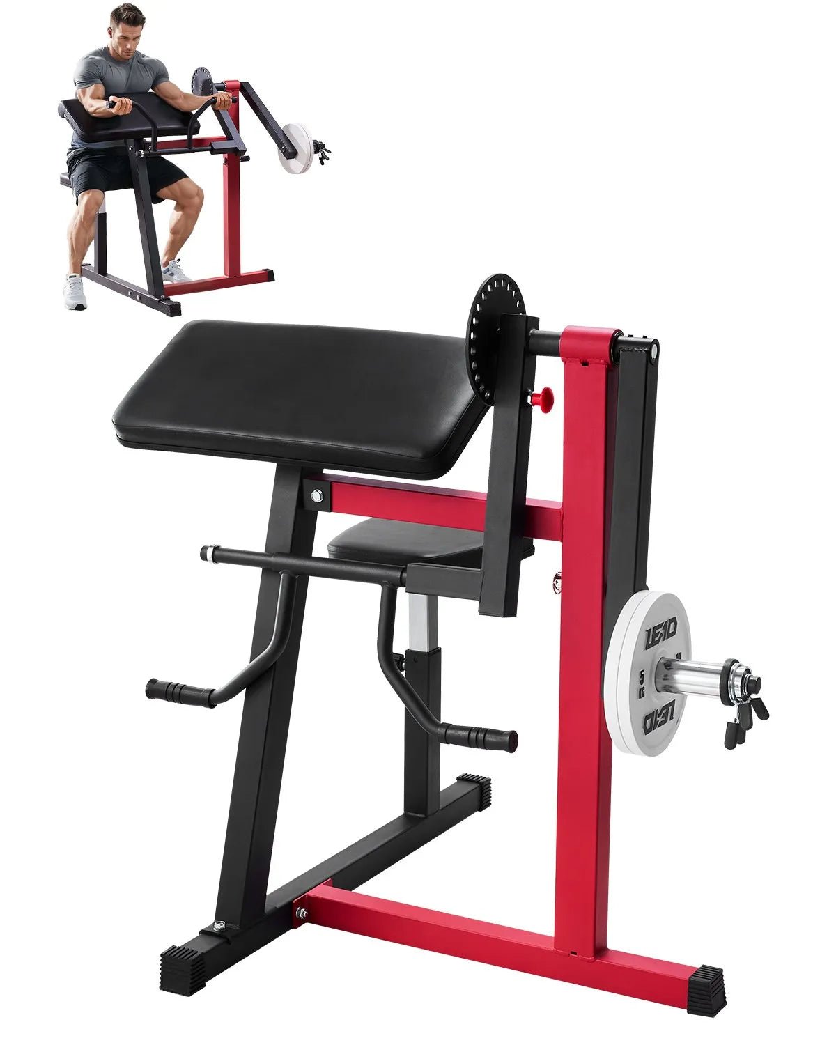 VEVOR bicepsu un tricepsu trenažieris 2 vienā, sēdošs izolēts roku treniņu sols spēka treniņiem, daudzfunkcionāls treniņu sols mājas sporta zālei - ZEMLETES.LV