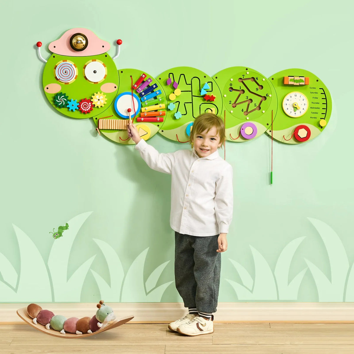 VEVOR Montessori Sensory Wall Panel Set with 12 Activities, 3–12 Years