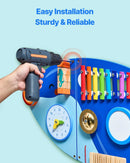 VEVOR Bērnu aktivitāšu sienas panelis “Orca” ar 12 aktivitātēm, Montessori sensorā siena bērniem 3–12 gadiem, mācību aktivitāšu centrs rotaļu istabai, bērnudārzam un klasei