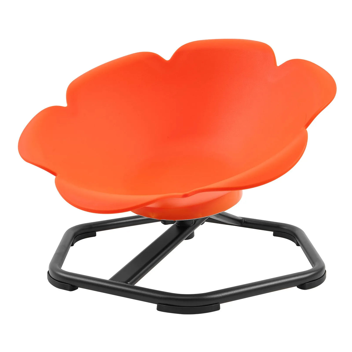 VEVOR bērnu sensorais grozāmais krēsls ar atzveltni, 360° rotācija, 100 kg slodze, 65 × 65 cm, oranžs, bērniem no 3 līdz 12 gadiem
