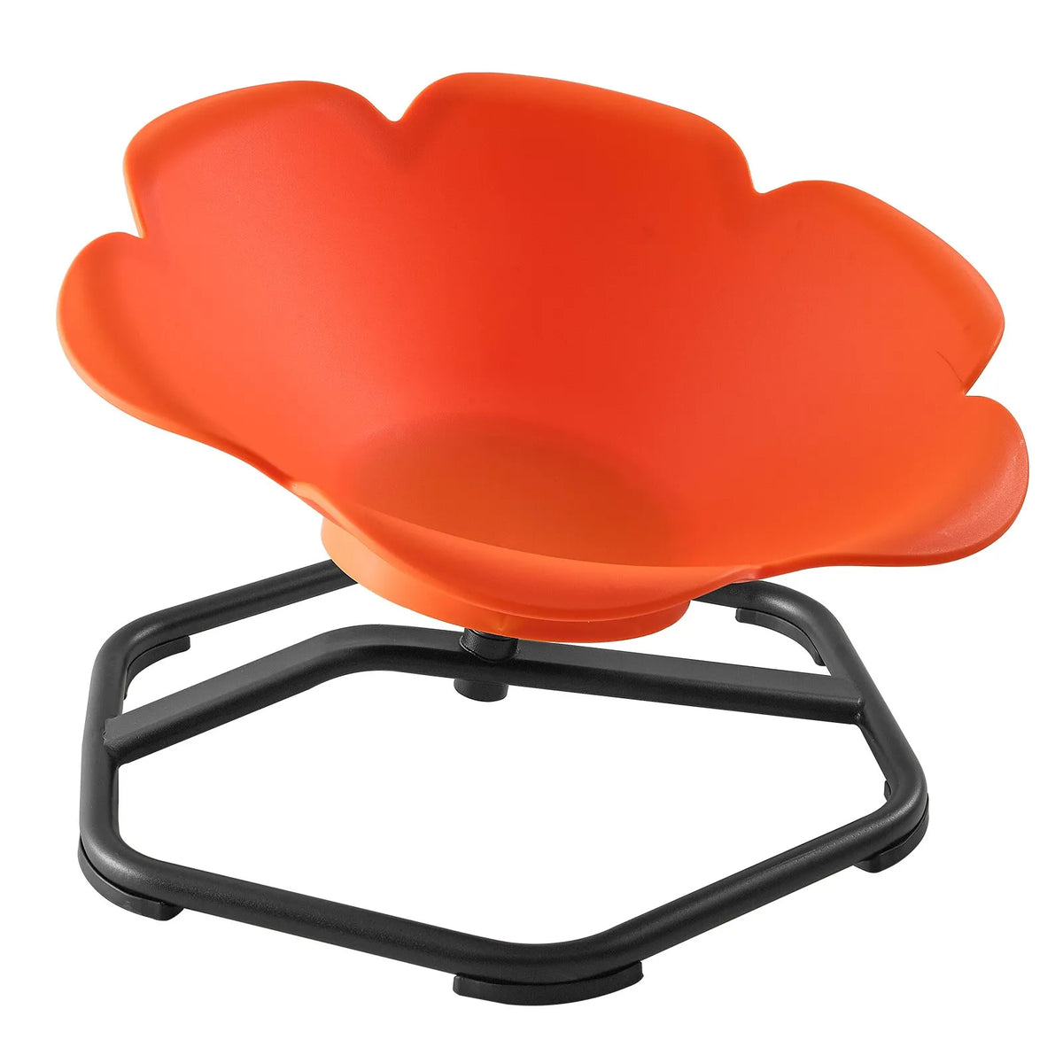 VEVOR bērnu sensorais grozāmais krēsls ar atzveltni, 360° rotācija, 100 kg slodze, 65 × 65 cm, oranžs, bērniem no 3 līdz 12 gadiem
