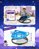 VEVOR bērnu sensorais grozāmais krēsls raķetes formā, spīd tumsā, 360° rotācija, 75 kg slodze, 51,9 × 52 cm, zils, bērniem no 3 līdz 12 gadiem